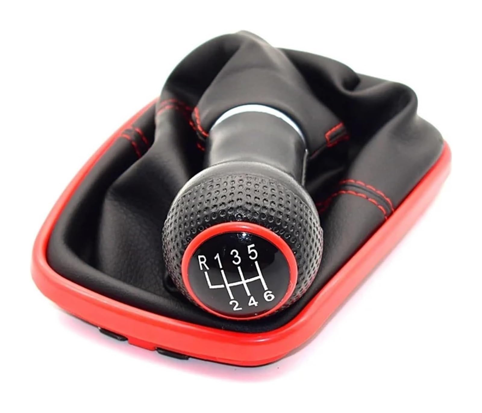 Schaltknauf Für VW Für Mk4 Für J&etta Für B&ORA 1999-2004 23mm 5-Gang Schwarzer Rahmen Schaltknauf Hebel Gamasche Boot Cap Auto(D 6 Speed) von TAFASVCVMK