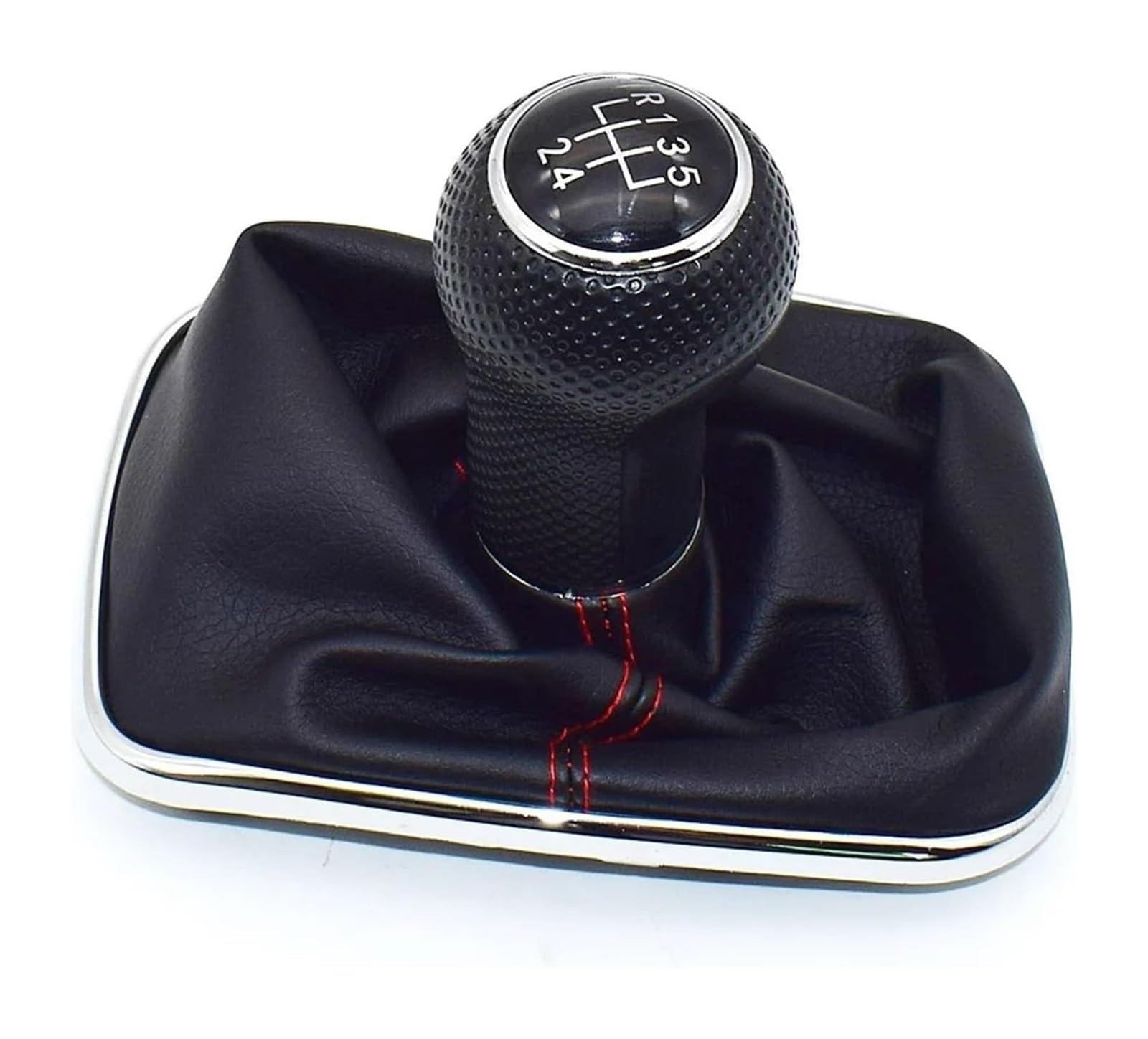 Schaltknauf Für VW Für Mk4 Für J&etta Für B&ORA 1999-2004 23mm 5-Gang Schwarzer Rahmen Schaltknauf Hebel Gamasche Boot Cap Auto(I 5 Speed) von TAFASVCVMK