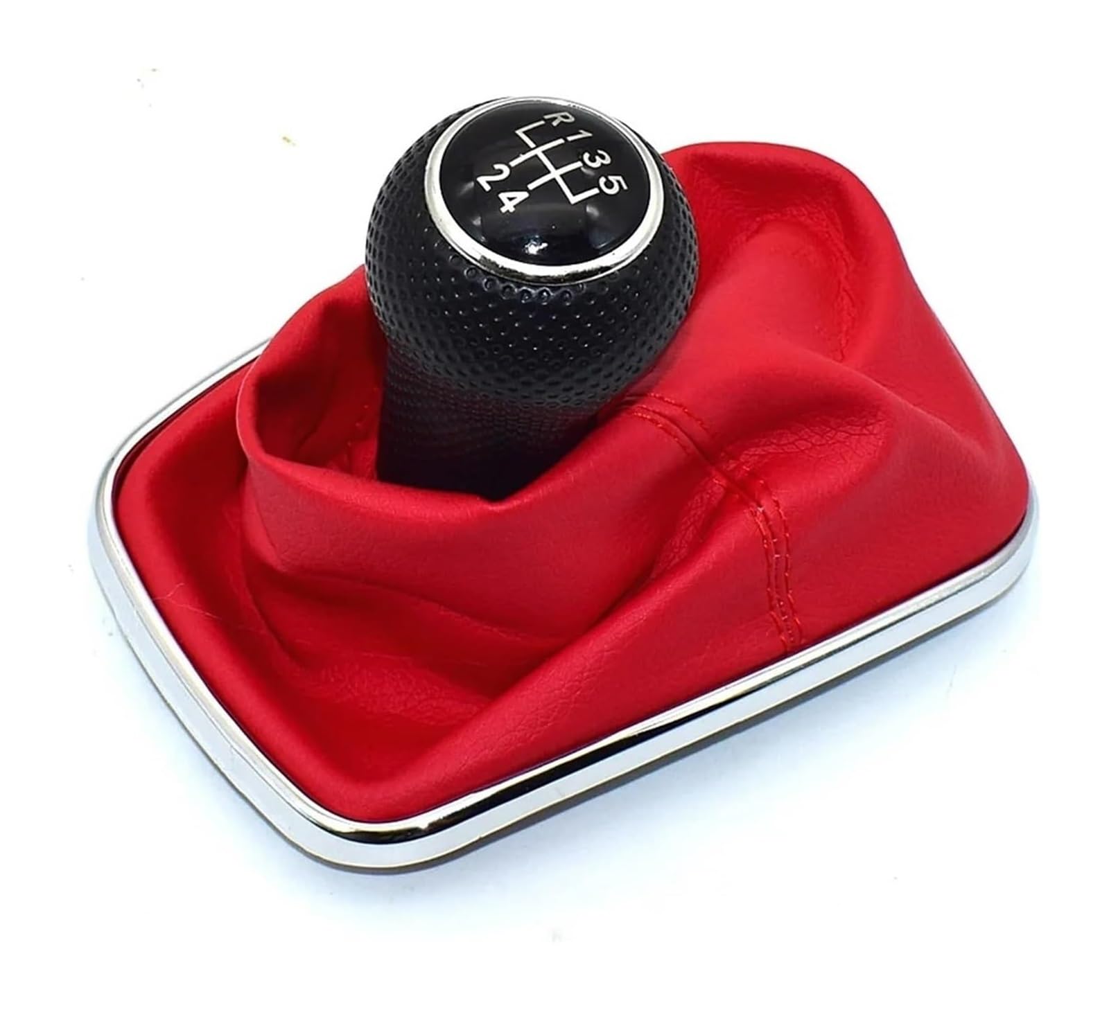 Schaltknauf Für VW Für Mk4 Für J&etta Für B&ORA 1999-2004 23mm 5-Gang Schwarzer Rahmen Schaltknauf Hebel Gamasche Boot Cap Auto(M 5 Speed) von TAFASVCVMK