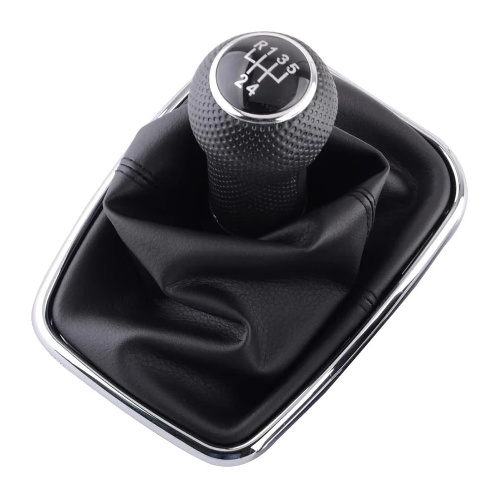 Schaltknauf Für VW Für Mk4 Für J&etta Für B&ORA 1999-2004 5 6-Gang-Schaltknauf Hebel Schalthebel Gaitor Boot PU-Lederkappe Auto(5 Speed Silver) von TAFASVCVMK