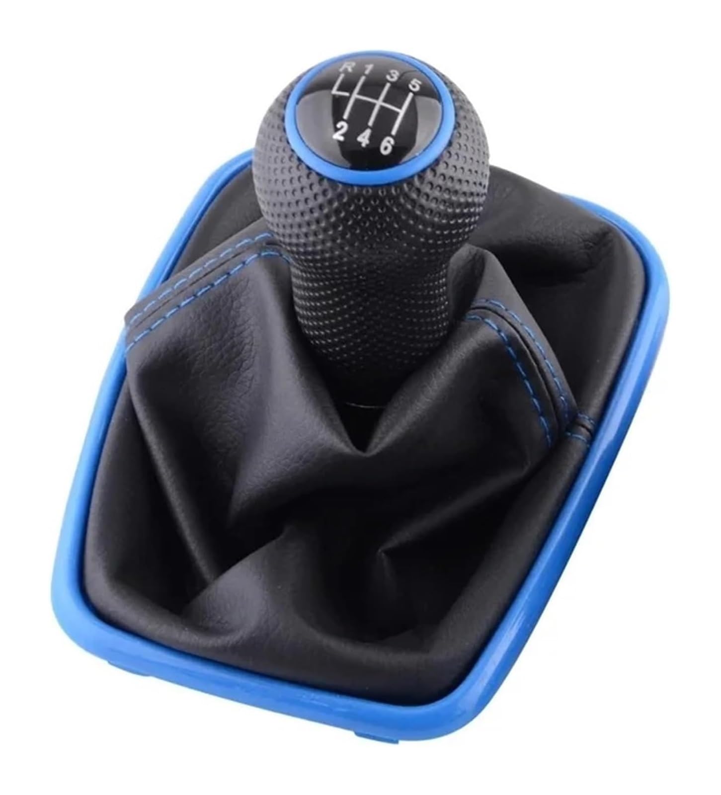 Schaltknauf Für VW Für Mk4 Für J&etta Für B&ORA 1999-2004 5 6-Gang-Schaltknauf Hebel Schalthebel Gaitor Boot PU-Lederkappe Auto(6 Speed Blue) von TAFASVCVMK