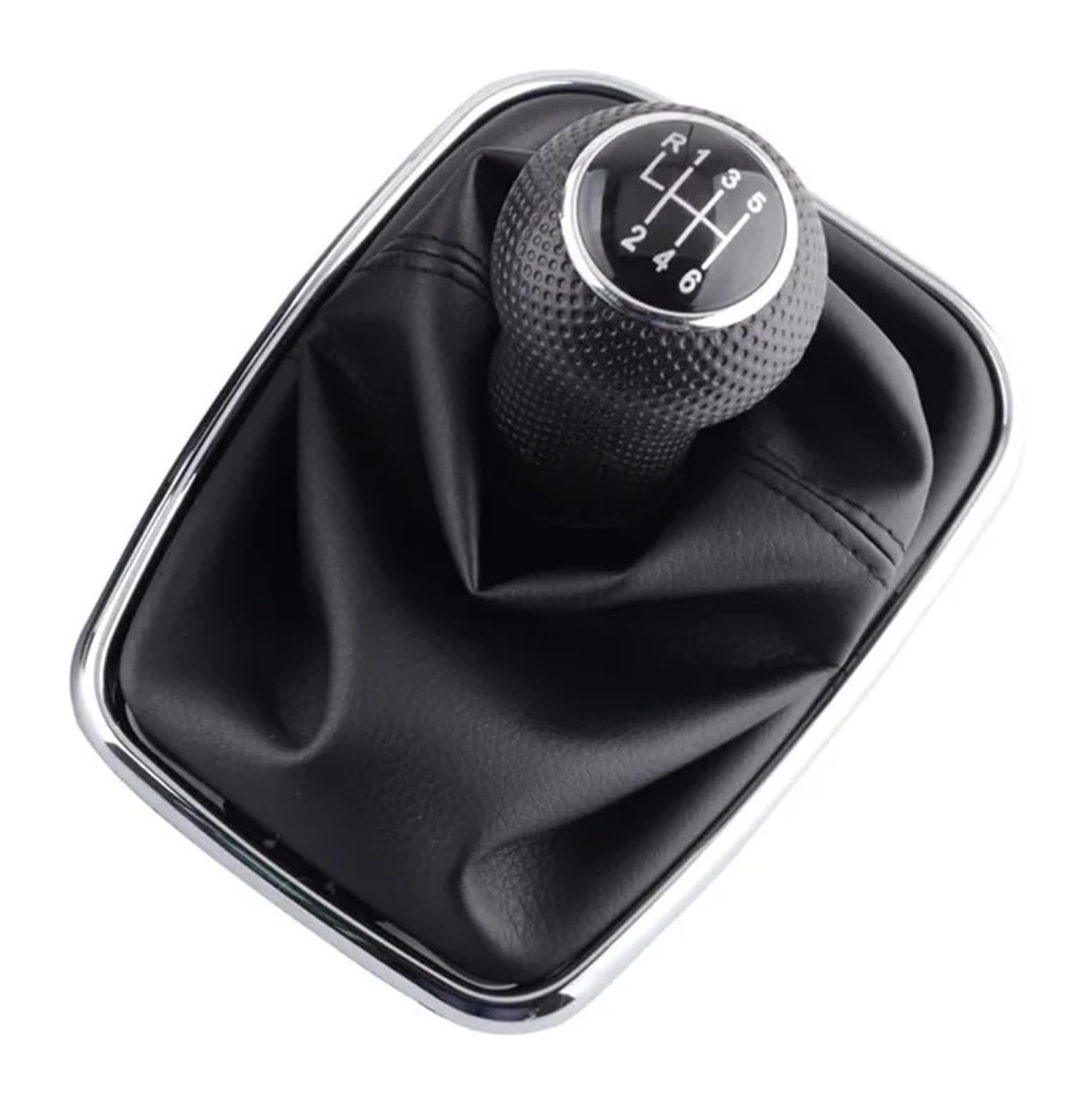 Schaltknauf Für VW Für Mk4 Für J&etta Für B&ORA 1999-2004 5 6-Gang-Schaltknauf Hebel Schalthebel Gaitor Boot PU-Lederkappe Auto(6 Speed Silver) von TAFASVCVMK