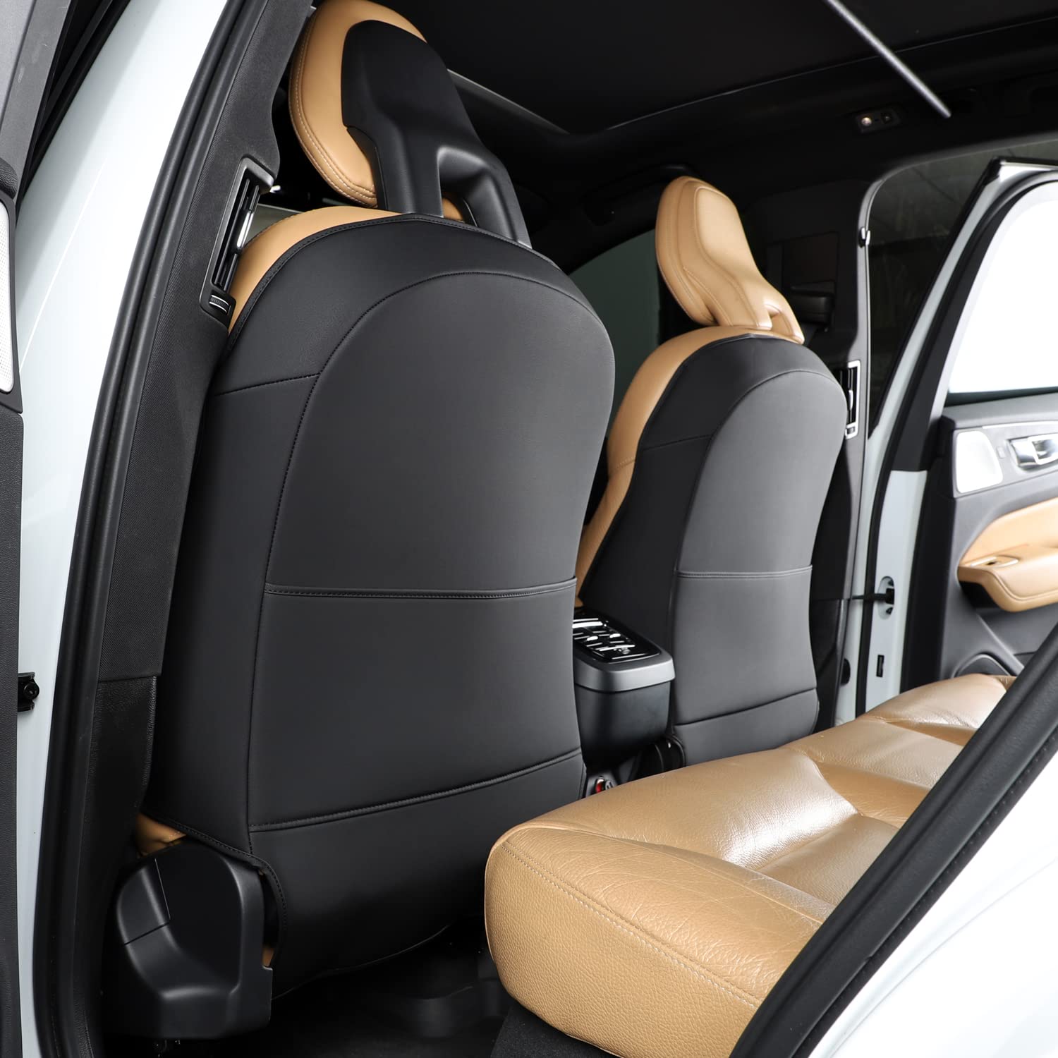 TAIKOO Rücksitzschoner kompatibel mit Volvo XC90 XC60 S90 S60 V90 V60, Kick-Matten, Zubehör für Kinder, Schwarz, 2 Stück TAIKOO Rücksitzschoner kompatibel mit Volvo XC90 XC60 S90 S60 V90 V60, Kick-Matten, Zubehör für Kinder, Schwarz, 2 Stück von TAIKOO
