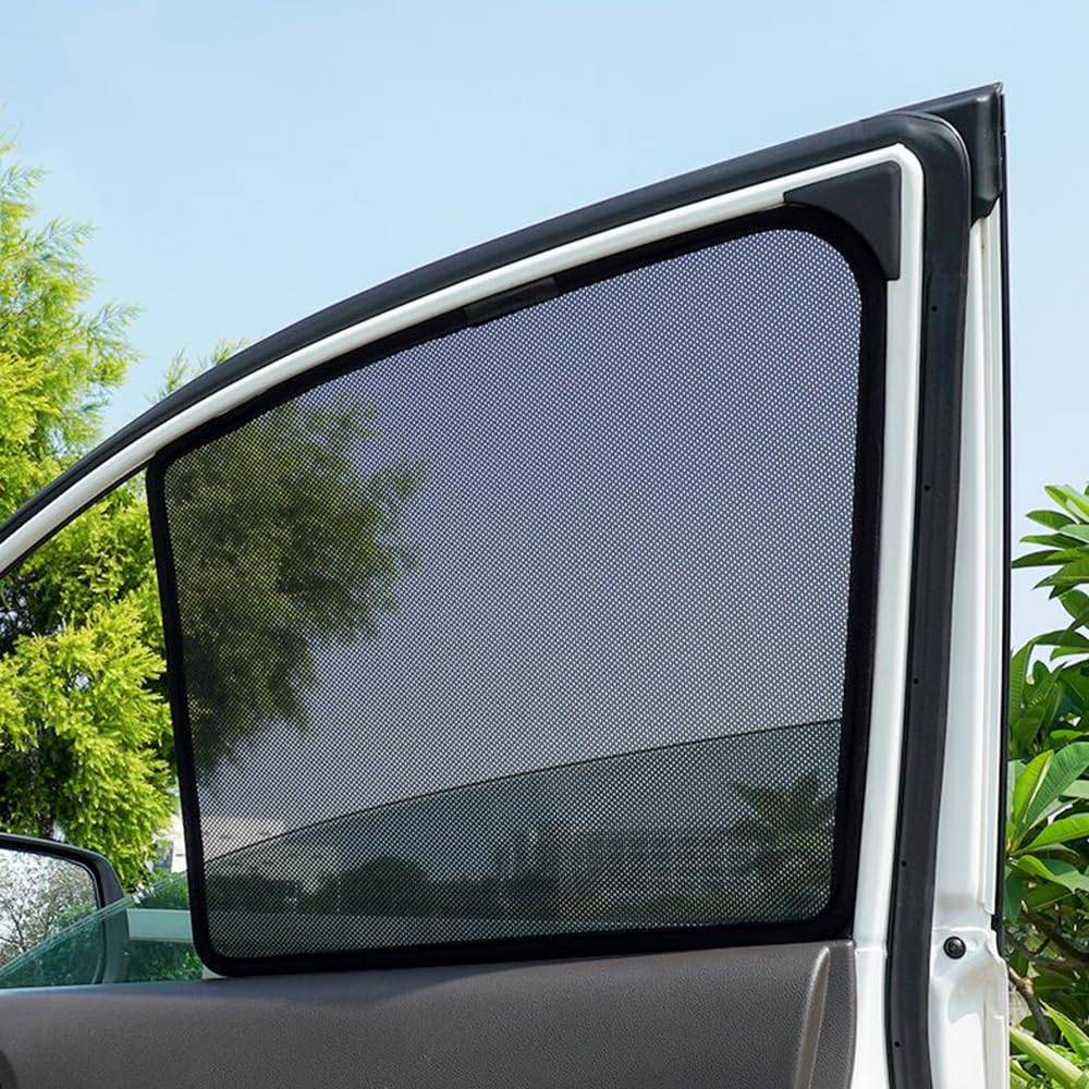 Auto Sonnenschutz Seitenscheiben für VW T-Cross 2019 2020 2021 2022 2023, Magnetisch Sonnenschutz Vorhang Wärmeisoliert Atmungsaktiv, Schützt Mitfahrer Und Kinder,2PCS Front Side von TAKENE