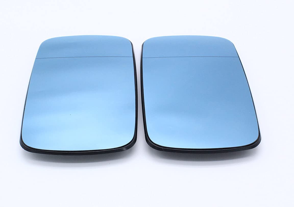 TAKPART 1 Paar Spiegelglas Weitwinkel rechts+links Beheizbar Asphärisch Blau für E46 E39 von TAKPART