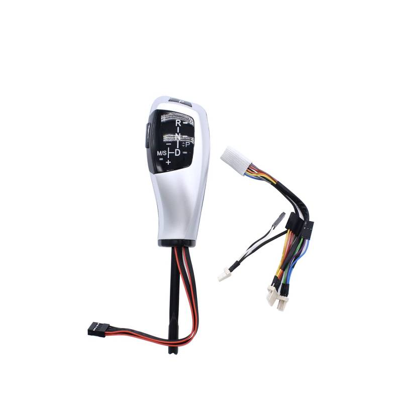 TAKPART LHD Automatischer LED Schaltknauf Schalthebel Schaltknopfhebel Nachrüstsatz für E46 E60 E61 E63 E64 （Silber) von TAKPART