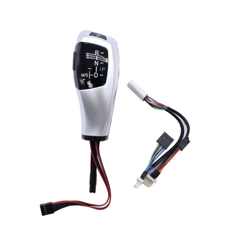 TAKPART LHD Automatischer LED Schaltknauf Schalthebel Schaltknopfhebel Nachrüstsatz für E90 E91 E93 E81 E82 E84 E87 E88 E89 （Silber) von TAKPART