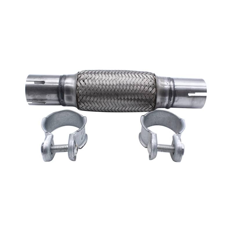 TAKPART Universal Flexrohr Reparaturrohr Hosenrohr Auspuff + 2 Schelle für 45 x 150mm/270mm Silber von TAKPART