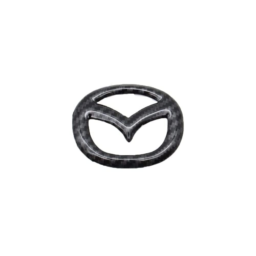 TALCUS Auto-Lenkrad-Abzeichen-Aufkleber, für Mazda 3 6 CX-3 CX-5 CX-9, Emblem-Logo-Aufkleber, Styling-Modifikation, Innenzubehör, Kohlefaser TALCUS Auto-Lenkrad-Abzeichen-Aufkleber, für Mazda 3 6 CX-3 CX-5 CX-9, Emblem-Logo-Aufkleber, Styling-Modifikation, Innenzubehör, Kohlefaser von TALCUS