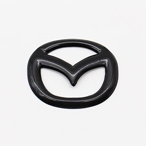 Auto Lenkrad Abzeichen Aufkleber für Mazda 3 6 CX-3 CX-5 CX-9 Emblem Logo Aufkleber Styling Modifikation Innenraum Zubehör Schwarz von TALCUS