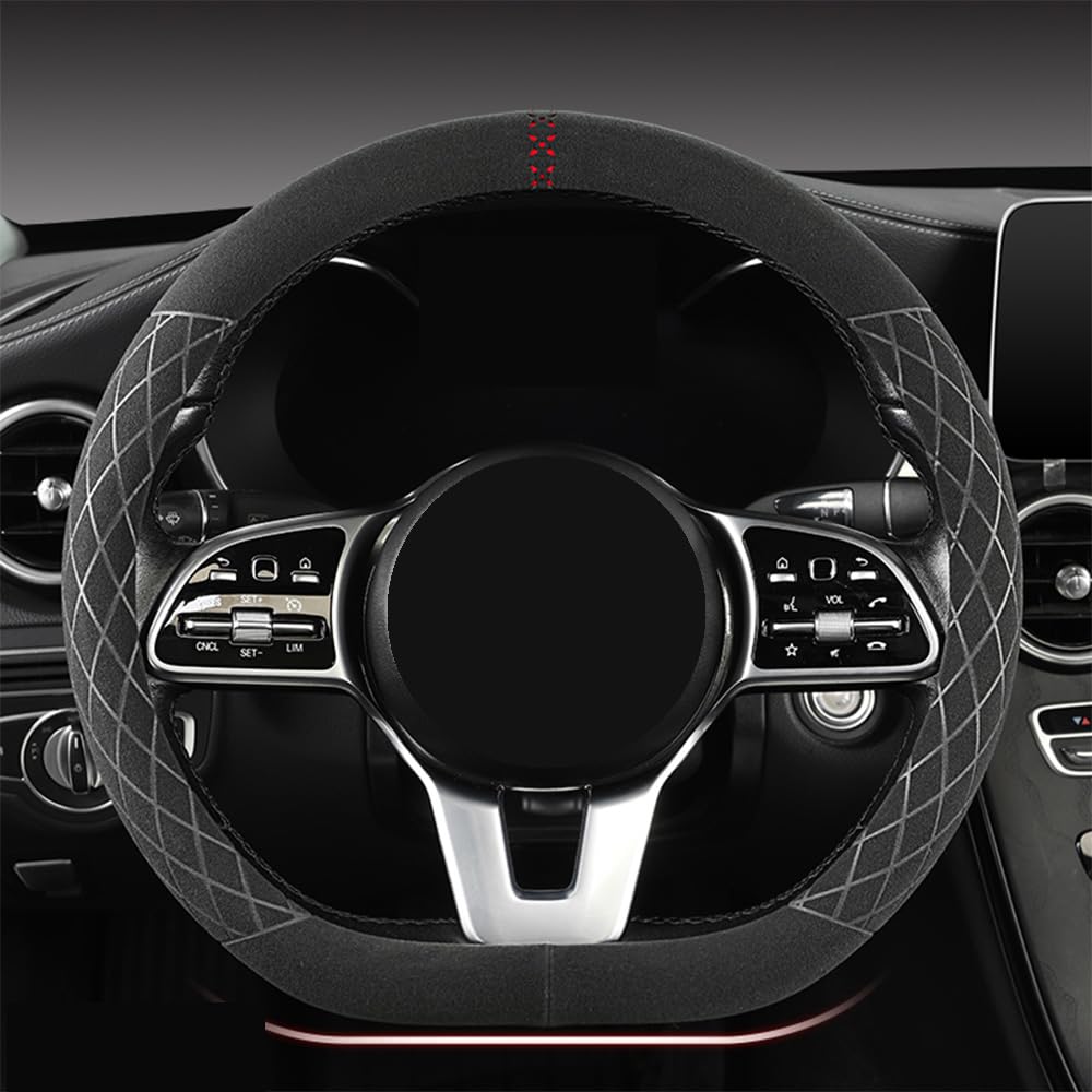 Auto Lenkradbezug für Skoda Octavia Kamiq Karoq Kodiaq Superb Yeti Scout Dünn Wildleder Lenkradhüllen Lenkradschutz Lenkrad Wrap Protector Anti-Rutsch Atmungsaktive Bequemer,Red1-D Type Auto Lenkradbezug für Skoda Octavia Kamiq Karoq Kodiaq Superb Yeti Scout Dünn Wildleder Lenkradhüllen Lenkradschutz Lenkrad Wrap Protector Anti-Rutsch Atmungsaktive Bequemer,Red1-D Type von TAMYID