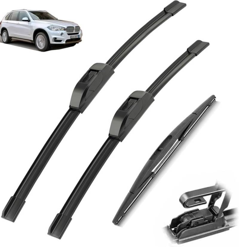 Scheibenwischer Set für BMW X5 F15 2013-2018, Wischer Vorne Hinten Wischer Set Windschutz Fenster Bürsten Scheibenwischern von TANGTX
