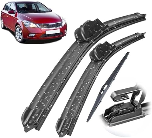Scheibenwischer Set für KIA Cee'd Ceed ED 2010-2012 - 24"+18"+12", Wischer Vorne Hinten Wischer Set Windschutz Fenster Bürsten Scheibenwischern von TANGTX