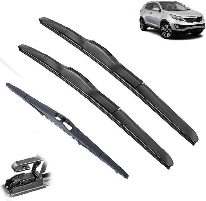 Scheibenwischer Set für KIA Sportage SL 2010-2015, Wischer Vorne Hinten Wischer Set Windschutz Fenster Bürsten Scheibenwischern von TANGTX