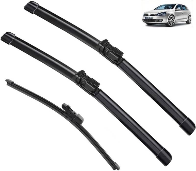 Scheibenwischer Set für VW Golf 6 Golf6 MK6 VI 2009-2012 5K, Wischer Vorne Hinten Wischer Set Windschutz Fenster Bürsten Scheibenwischern von TANGTX