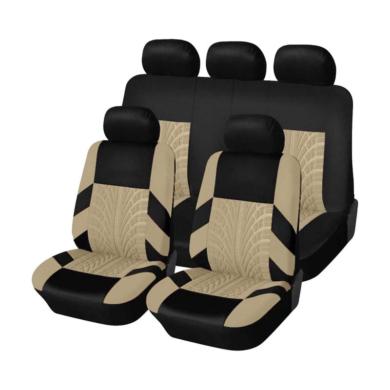 Auto Sitzbezüge für Touareg I (Typ 7L) 2002 2003 2004 2005 2006 2007 2008 2009 2010, Vordersitze Rücksitze Sitzschoner Auflagen Bequem Anti-Kratz Verschleißfest Leicht zu Reinigen ZubehöR von TANJAU