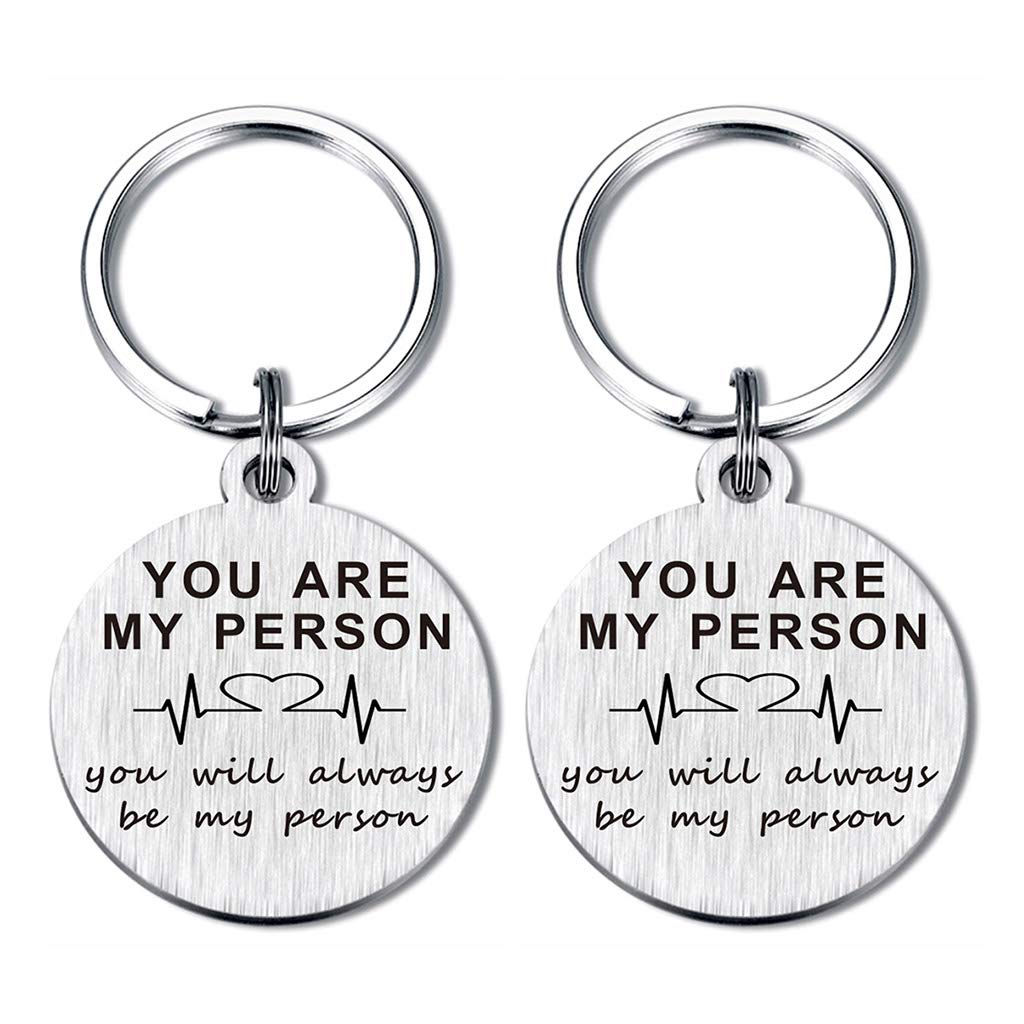 TANWIH Schlüsselanhänger mit Aufschrift You are My Person, für Damen, Teenager, Mädchen, beste Freunde, Geburtstag, Valentinstag, Schlüsselanhänger, Zweiteilig, pendant diameter: 1.2 inches TANWIH Schlüsselanhänger mit Aufschrift You are My Person, für Damen, Teenager, Mädchen, beste Freunde, Geburtstag, Valentinstag, Schlüsselanhänger, Zweiteilig, pendant diameter: 1.2 inches von TANWIH