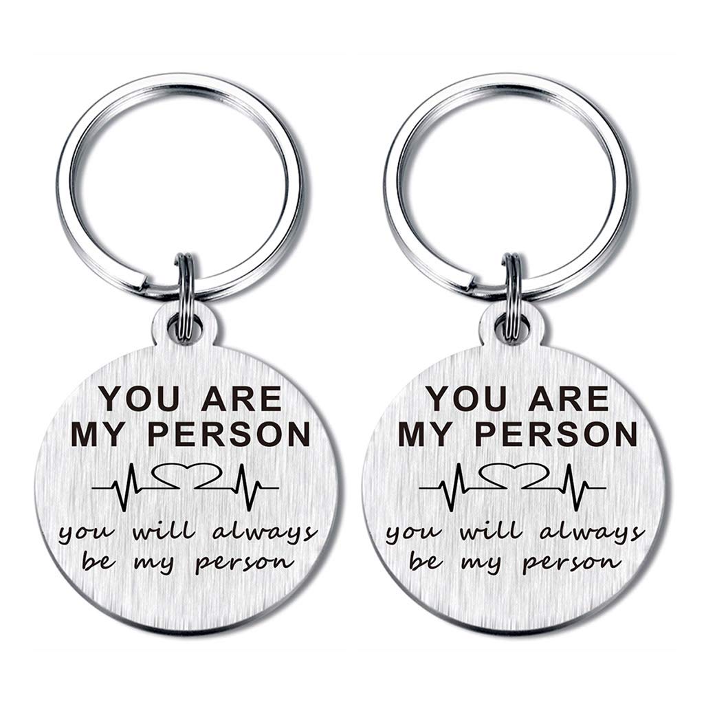 TANWIH Schlüsselanhänger mit Aufschrift You are My Person, für Damen, Teenager, Mädchen, beste Freunde, Geburtstag, Valentinstag, Schlüsselanhänger, Zweiteilig, pendant diameter: 1.2 inches von TANWIH