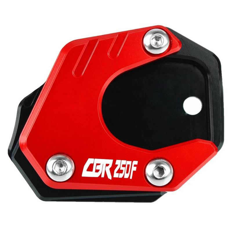 Fußpolster Motorcycles CNC FÜR HO&NDA CBR250F CBR250 F 2014 2015 Platte Pad Unterstützung Ständer Seite Stehen Fuß Erweiterung Vergrößerer(Red) von TAOBOZI