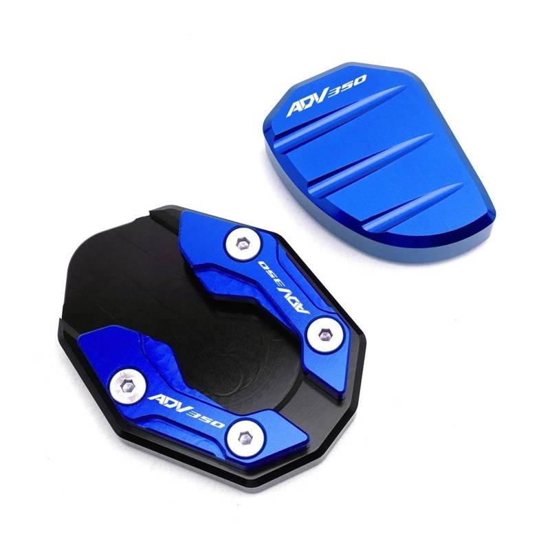 Fußpolster Motorrad Ständer Fuß Seitenständer Verlängerungspolster Stützplatte Vergrößern Für HO&NDA ADV350 ADV 350 350ADV 2021-2024(Blue2) von TAOBOZI