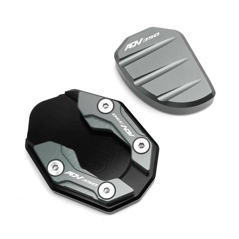 Fußpolster Motorrad Ständer Fuß Seitenständer Verlängerungspolster Stützplatte Vergrößern Für HO&NDA ADV350 ADV 350 350ADV 2021-2024(Gray2) von TAOBOZI