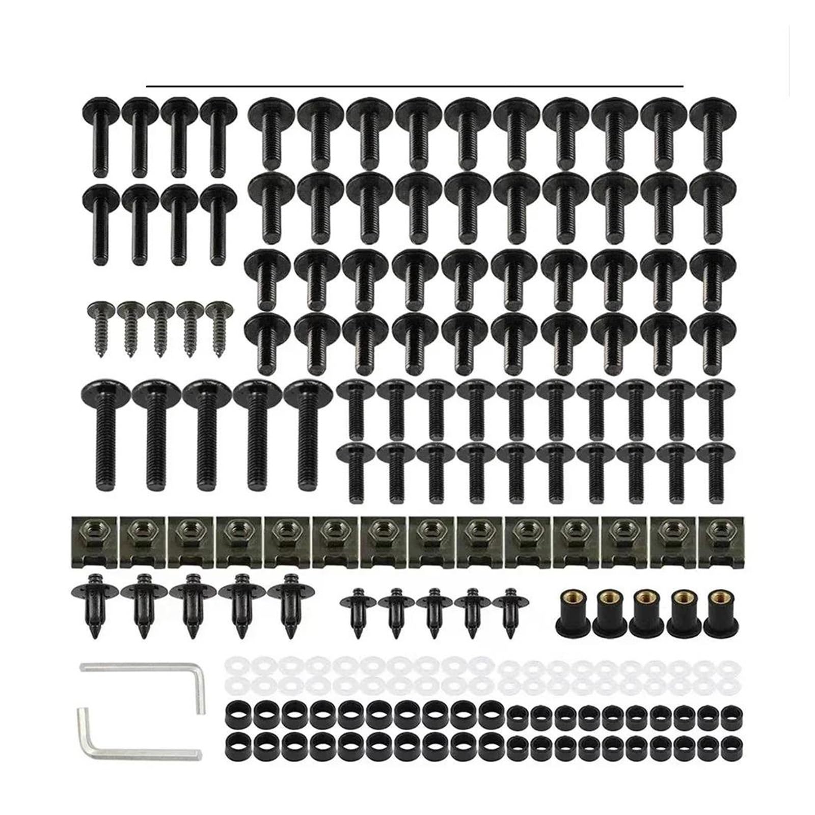 Schrauben Mutter 177PCS Verkleidung Schrauben Schrauben Mutter Kit Für 690 790 890 990 Duke R 690Duke 790Duke 890Duke 990Duke RC8C RC390 RC200 RC125 RC8 RC 8C(Black) von TAOBOZI