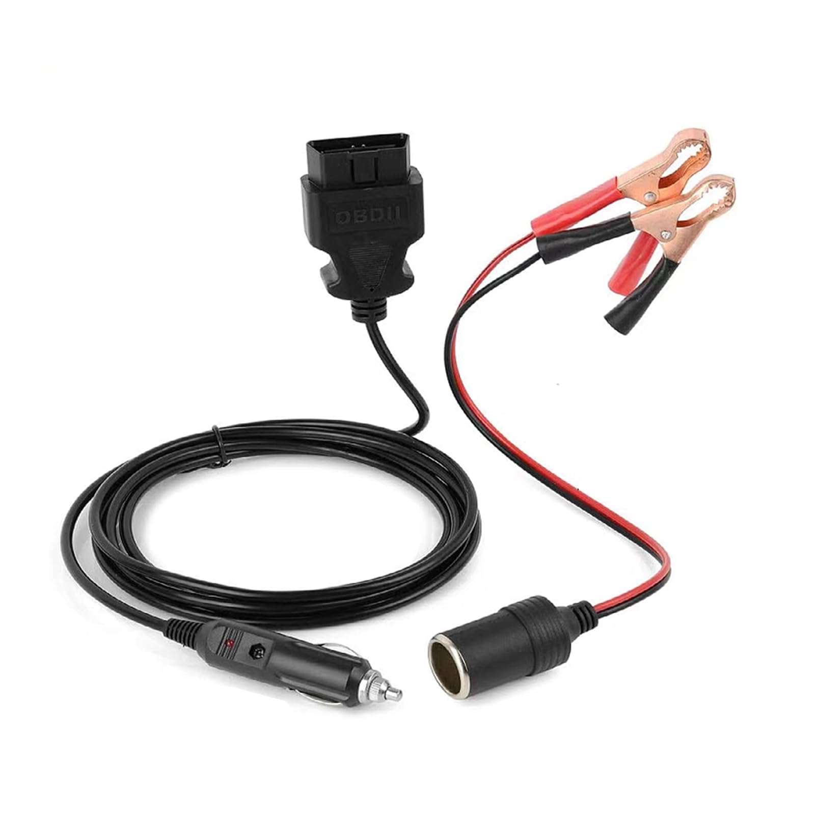 Notstromversorgungskabel, OBD2 ECU Memory Saver-Anschluss12 V, Auto OBD Memory Saver mit Clip, OBD2 Memory Saver-Anschluss (DC - 12V) von TAOZHUGONG