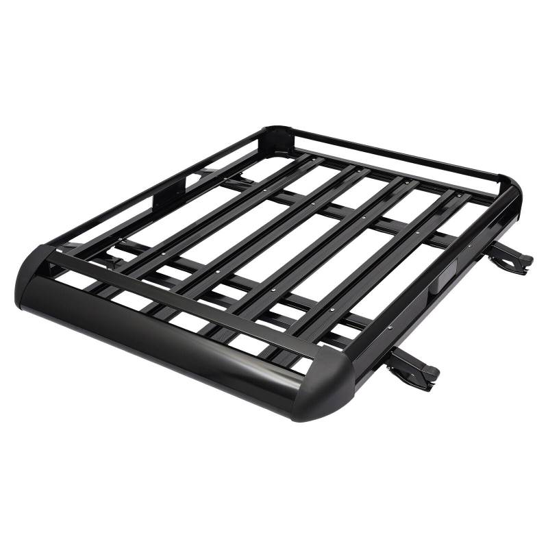 Dachgepäckträger Universal Dachkorb Metall Schwarz Mit Grundplatten Schallwand Stents Belastbarkeit 68kg/150lbs Für SUV-Universalmodelle geeignet 127 * 97 cm DHL von TAPMING