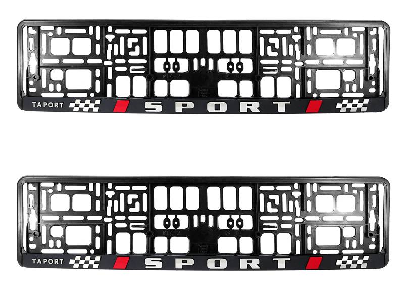 Taport Sport 3D Kfz-Kennzeichenhalter, Rahmen, 2 Stück von TAPORT