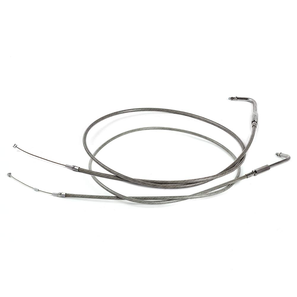 TARAZON 43,3" Motorrad Edelstahl Gaszug Gaszüge Gasseil Kabel für Harley Dyna Fatboy Heritage Night rod Road King Road Glide Softail Sportster TARAZON 43,3" Motorrad Edelstahl Gaszug Gaszüge Gasseil Kabel für Harley Dyna Fatboy Heritage Night rod Road King Road Glide Softail Sportster von TARAZON