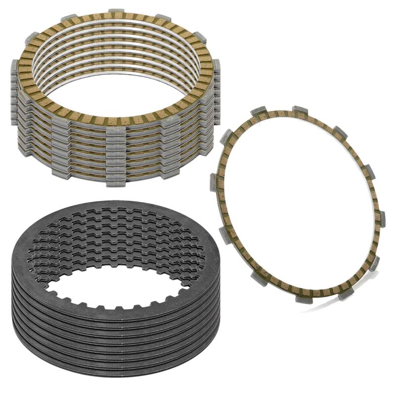 TARAZON Stahl Kupplungsscheiben Reibplatte Satz 37980-10 für Harley Davidson Twin Cam Touring Softail Dyna 99-17 von TARAZON