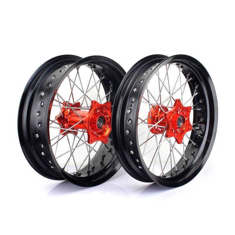 TARAZON 3,5"x17" 5,0"x17" Supermoto Radsatz Felgen Radnabe Vorderrradfelge Hinterradfelge Wheels Set für SX SXF EXC SXS XC XCF 125-530 für HUSABERG für HUSQVARNA von TARAZON