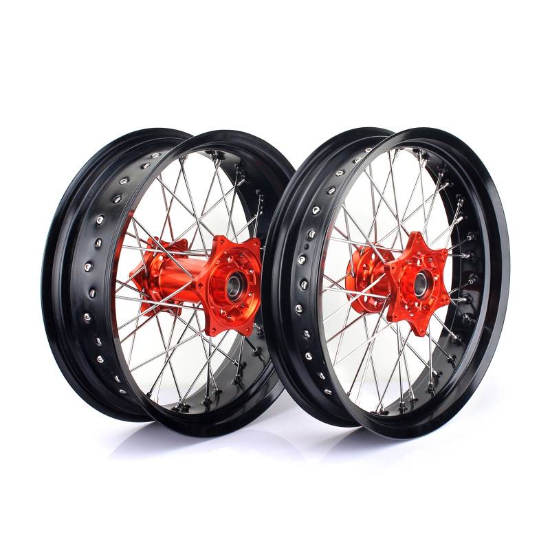 TARAZON 3,5"x17" 5,0"x17" Supermoto Radsatz Felgen Radnabe Vorderrradfelge Hinterradfelge Wheels Set für SX SXF EXC SXS XC XCF 125-530 für HUSABERG für HUSQVARNA von T | TARAZON