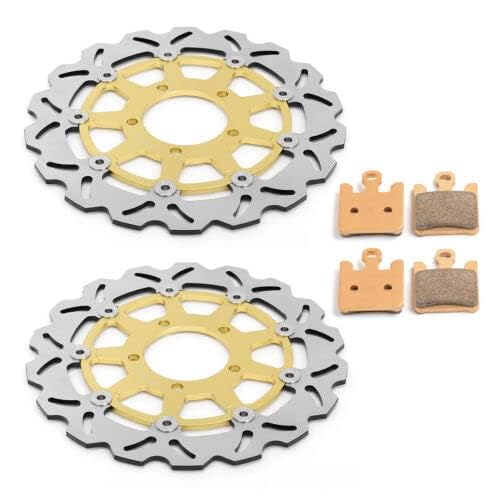 TARAZON Vorne Bremsscheiben +Bremsbeläge für KAWASAKI ZX10R Ninja 2004-2007 ZX6R Ninja 2005-2006 TARAZON Vorne Bremsscheiben +Bremsbeläge für KAWASAKI ZX10R Ninja 2004-2007 ZX6R Ninja 2005-2006 von TARAZON