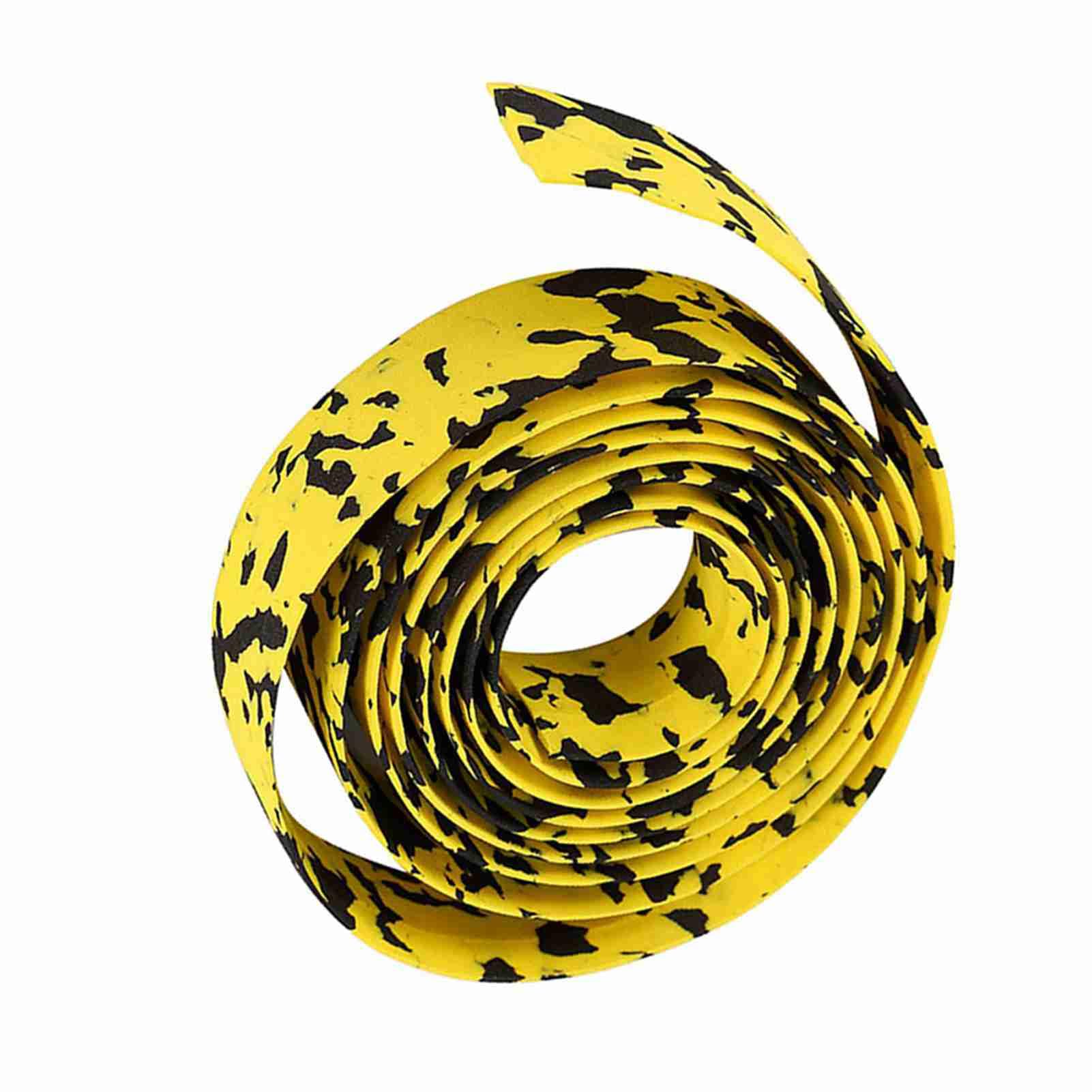 Bike -Lenkerband, Fahrrad Grip Tape 2pcs Cycling Road -Lenker Grip Wrap Klebeband mit 2 Steckplätzen Griff Bleieband Fahrrad Zum Radfahren und Straßenrennen (gelb+schwarz) von TARSHYRY