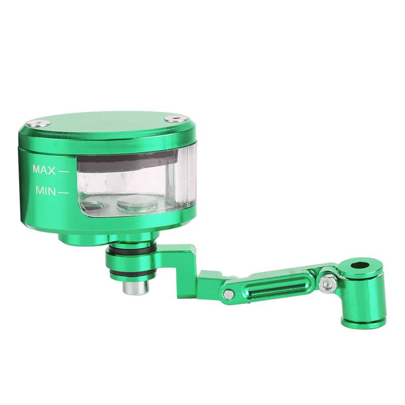 Bremsbehälter, Motorradbremsflüssigkeit Reservoir Vorderbremsbremsflüssigkeit Reservoir CNC Aluminium Motorcbike Oil Cup Set Kupplungsreservoir für ZX 6r 9r 10r (GREEN) von TARSHYRY