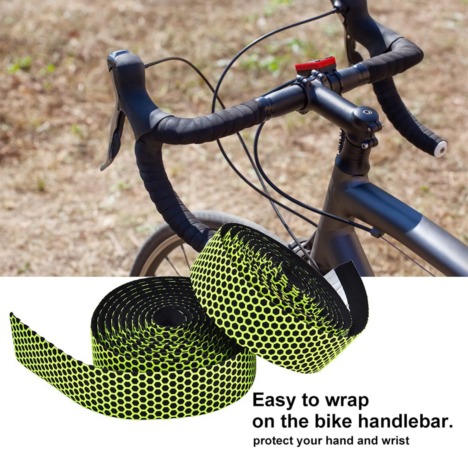 Gummi -Gurte, Fahrradläppchen -Klebebandbike Gurtfahrradfahrrad Klebeband Klebebandradbike Lenkergürtel (GREEN) von TARSHYRY