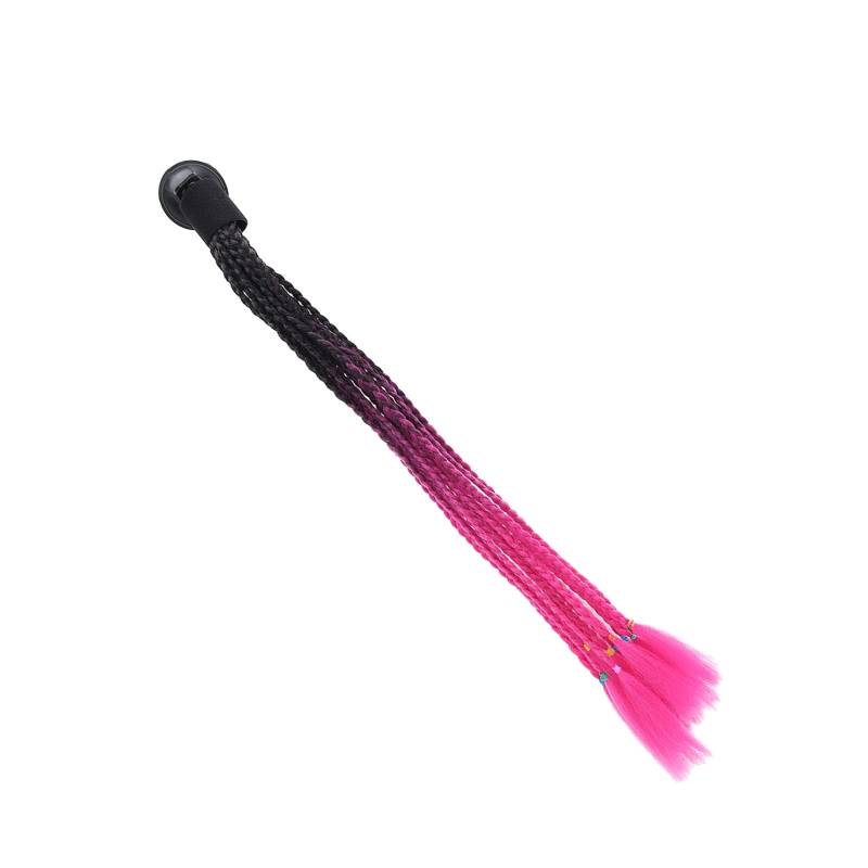 Helmgeflechts Saugnapfbecher, Punk -Motorradhelm Zöpfe Pigtails Gradient Hochtemperatur Synthetischer Haarhelm Zöpfen für Alle Arten von Helmen (schwarz, rosarot) von TARSHYRY