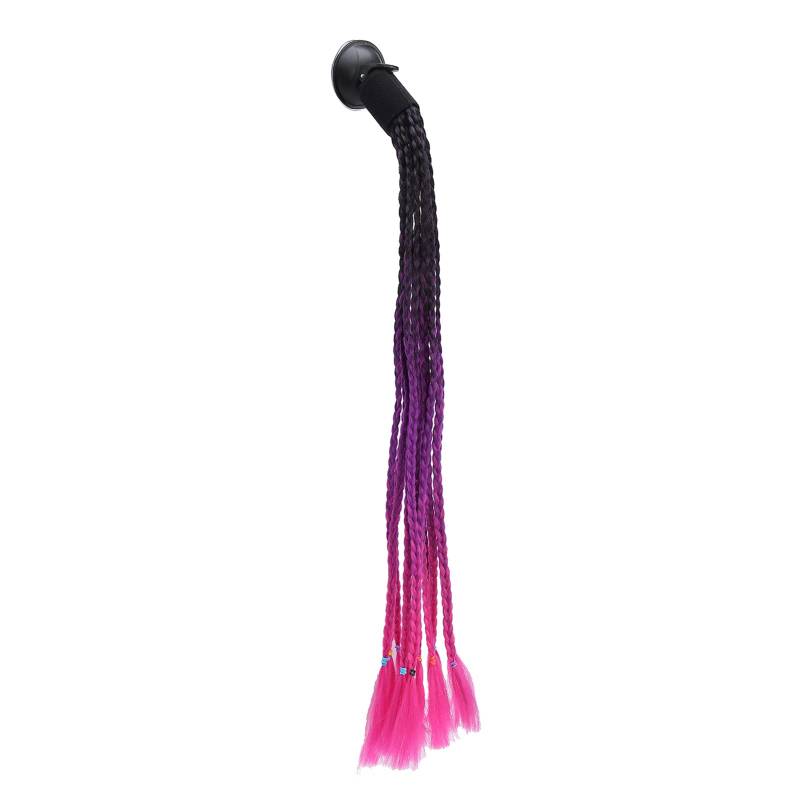 Helmgeflechts Saugnapfbecher, Punk -Motorradhelm Zöpfe Pigtails Gradient Hochtemperatur Synthetischer Haarhelm Zöpfen für Alle Arten von Helmen (schwarz lila rosarot) von TARSHYRY