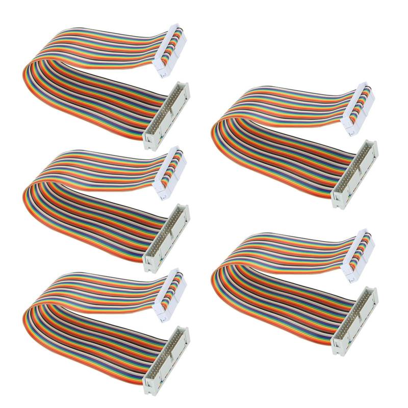 Jumperdrähte, Breadboarddrähte 5PCS GPIO -Kabel 40Pin Draht -Computerzubehör mit 20 cm Flachen Bandkabeln Breadboard -Jumper -Drähte für Männliche Bis Weibliche GPPIO -Kabel (männlich zu weiblich) von TARSHYRY
