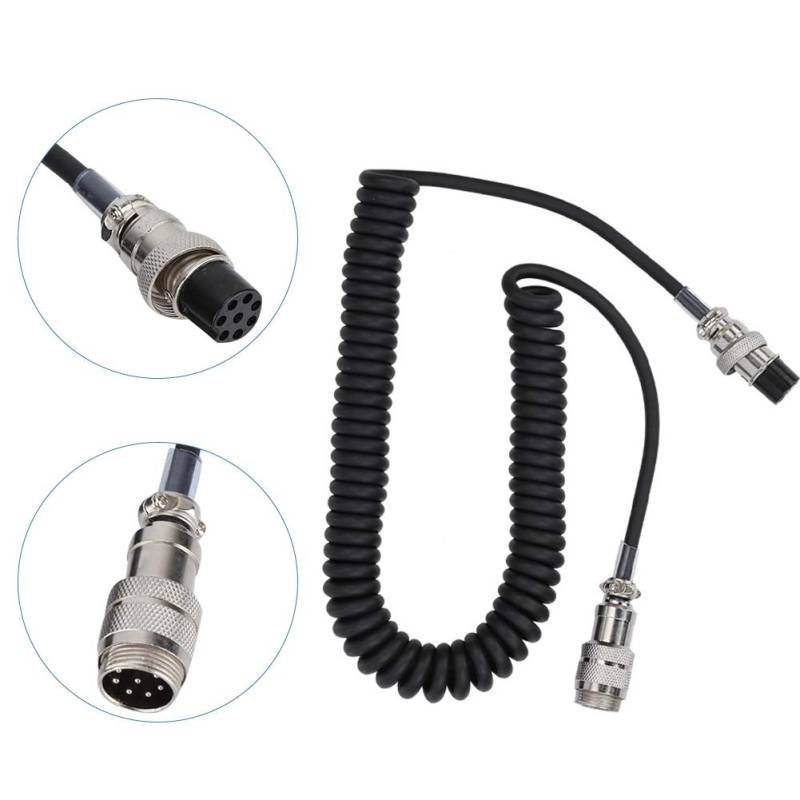 Mikrofonkabel, Lautsprecherkabel Handy 8 -Pin -Spulenverlängerung mit 23,6 -Zoll -Länge -Mikrofonkabel für Mikrofonkabel Männliches Weibliches Kabelmikrofonverbinder und Funktransceiver von TARSHYRY