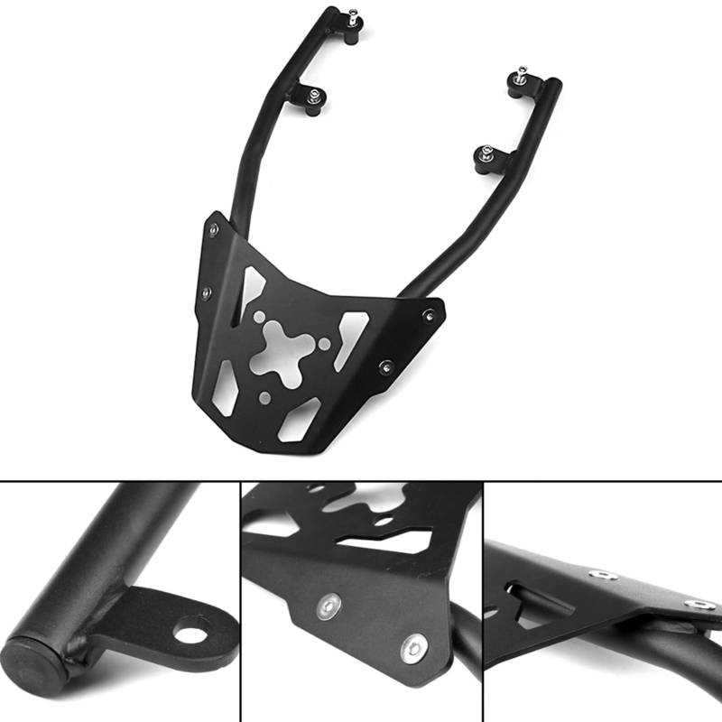 Motorradträger, Hinteres Gepäckträger Heck -Gepäckträger Regalträger Stütze Edelstahl Motorradträger für Z650 17-19 von TARSHYRY