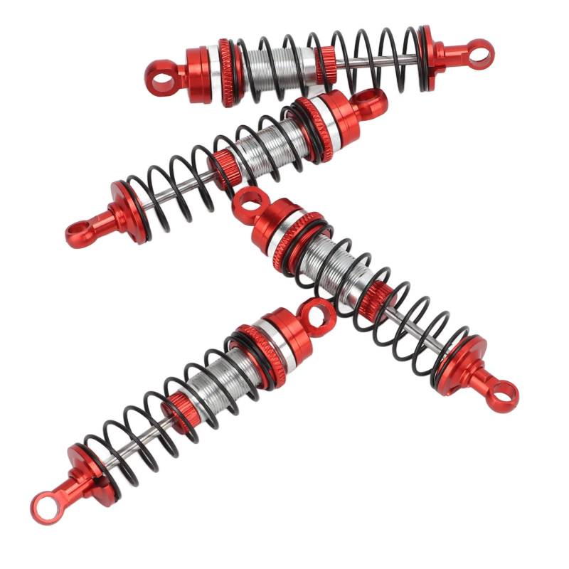 Stoßdämpfer, Hintere Stoßdocker Vorderen Stoßdämpfer Aluminiumlegierung Vorderer Heck - RC Vorne und Hinten für Latrax Teton 1/18 RC -Auto (Rot) von TARSHYRY