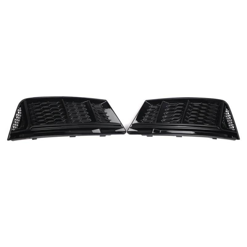 Auto-Frontgrill 1 Paar Glänzend Schwarz Auto Vorderen Stoßfänger Unteren Nebel Licht Lampe Grill Grille Abdeckung Für A4 B9 2016 2017 2018 Auto Zubehör von TASEKI