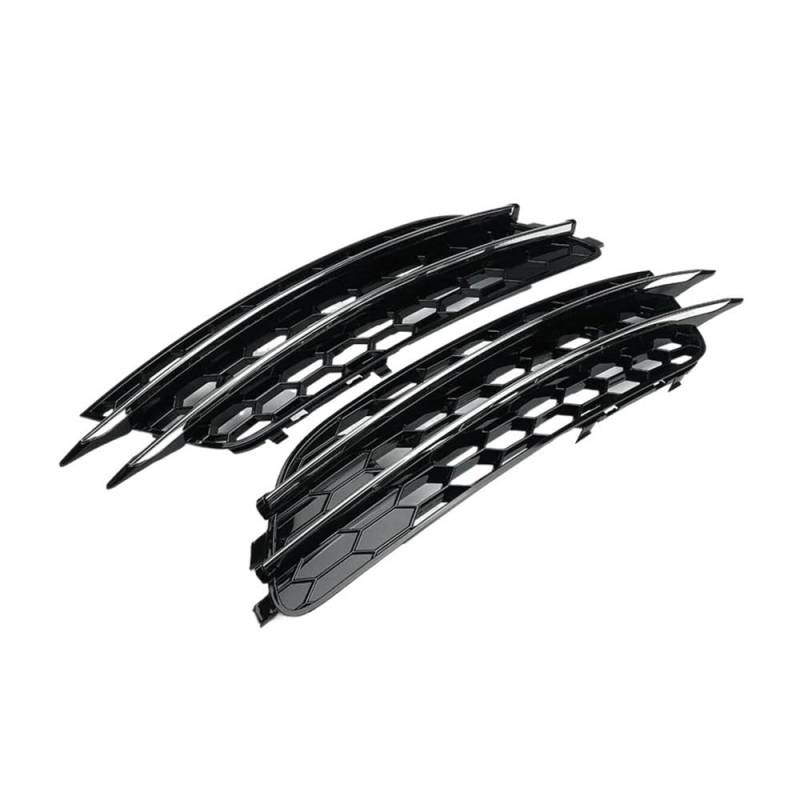 Auto-Frontgrill 2 Stücke Auto Nebelscheinwerfer Abdeckung Grille Grill Für A6 C7 2012-2015(Chrome) von TASEKI
