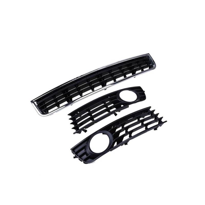 Auto-Frontgrill 3 Stücke Frontstoßstangengrill Nebelscheinwerfer Lampe Grills Abdeckung Für A4 B6 Limousine 2001 2002 2003 2004 2005 Auto Nebelscheinwerfer Hauben von TASEKI