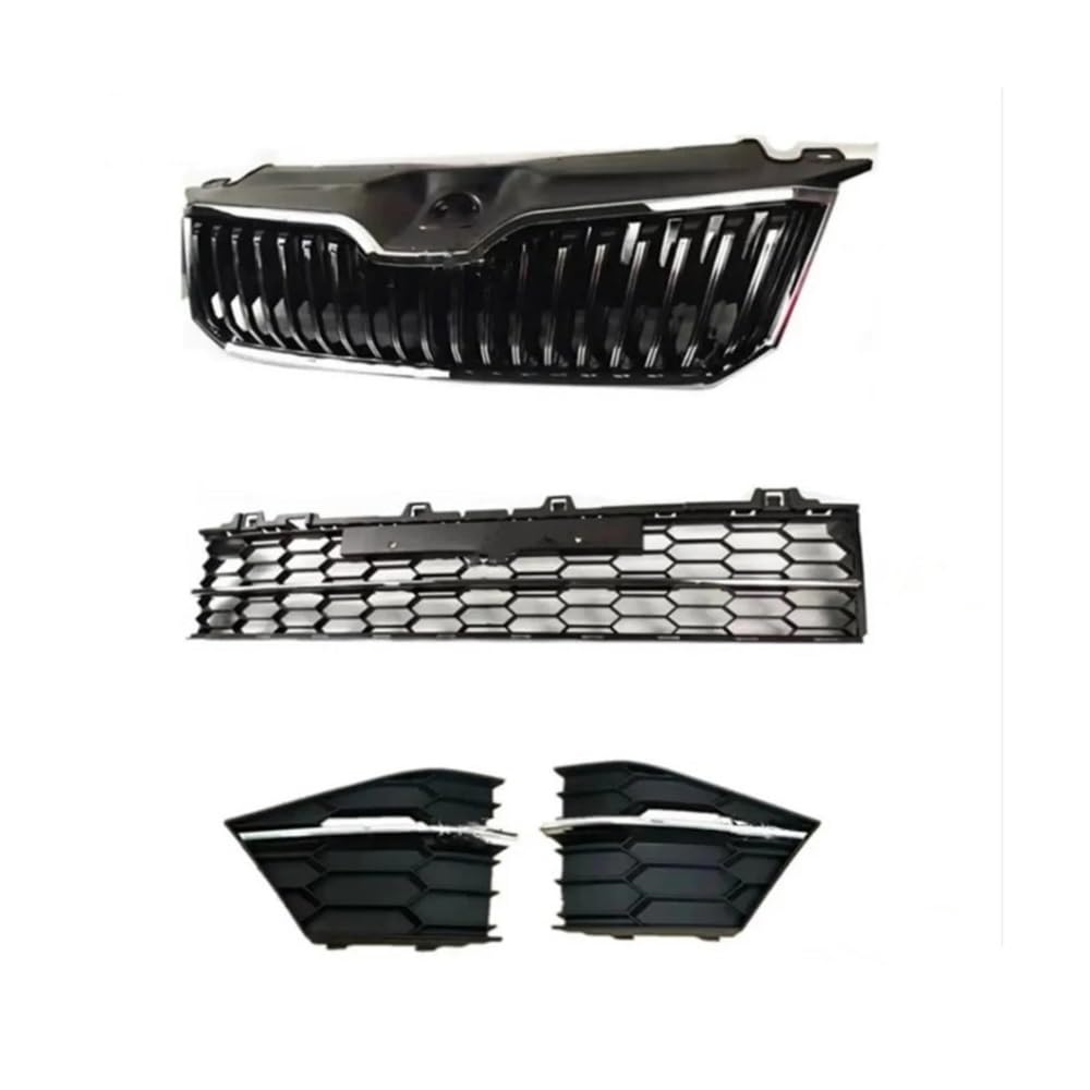 Auto-Frontgrill Frontstoßstangengrill Für Superb 2016 2017 2018 Nebelscheinwerferabdeckung Autozubehör(A Set) von TASEKI