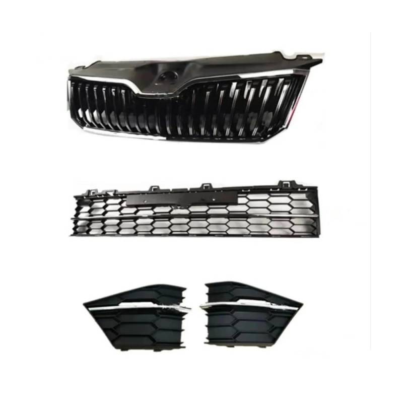 Auto-Frontgrill Frontstoßstangengrill Für Superb 2016 2017 2018 Nebelscheinwerferabdeckung Autozubehör(A Set) von TASEKI