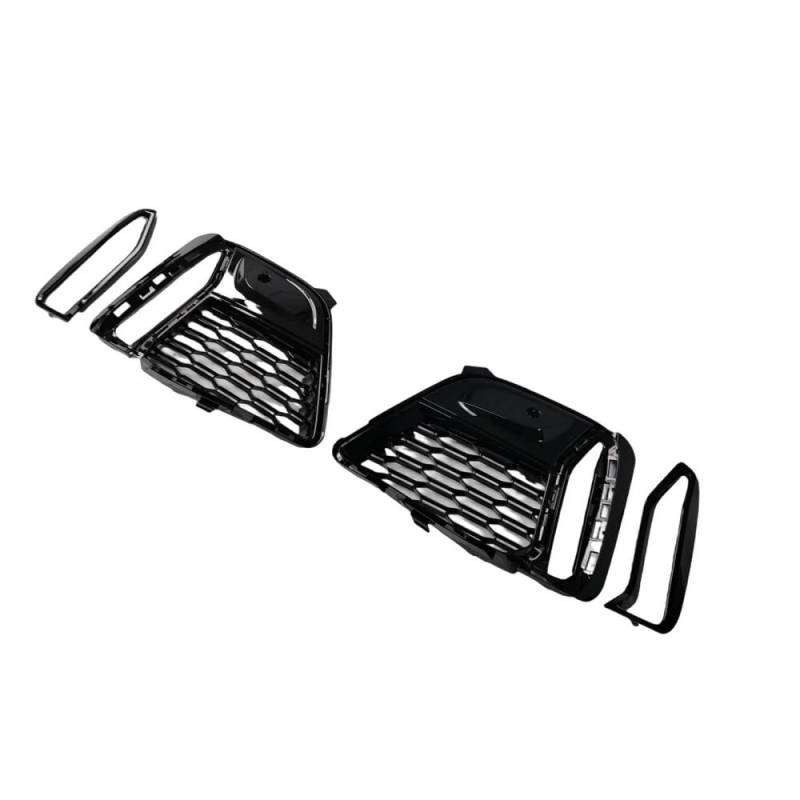 Auto-Frontgrill Für M340i 3er G20 G21 G28 Auto Front Nebelscheinwerfer Lampenabdeckung Kühlergrillverkleidung 2019 2020 2021(Black-Black) von TASEKI