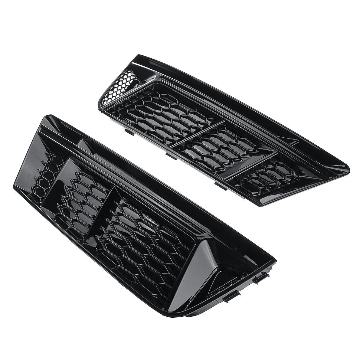 Auto-Frontgrill Nebelscheinwerfer-Lichtgitter-Abdeckung, Frontstoßstange Renngitter Für A4 B9 2017 2018 2019 Standard-Stoßstangen-Nebelscheinwerfer-Abdeckung(1 UK) von TASEKI